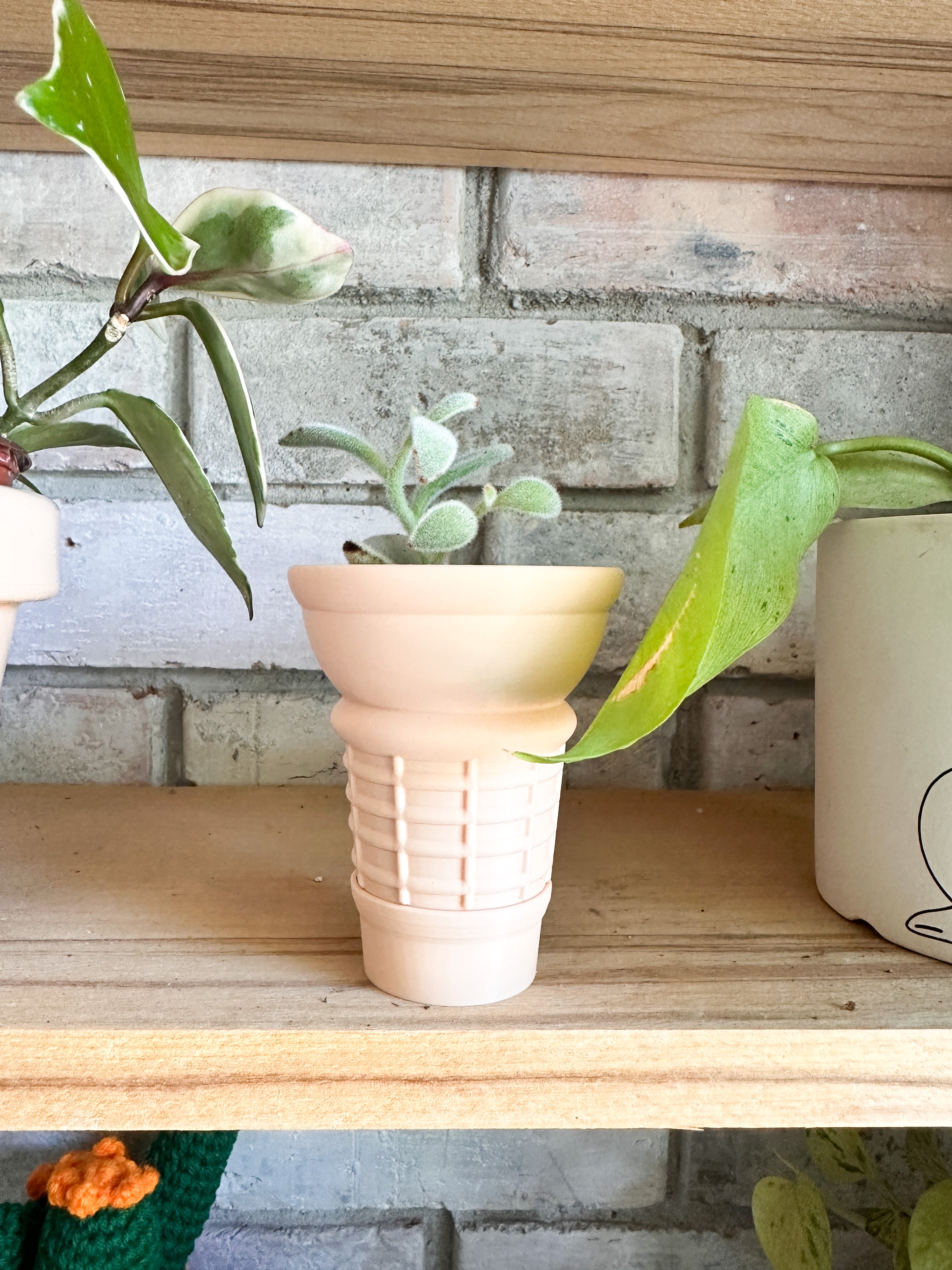 ice cream plant pot Ice Cream Cone 3D Printed Pot – The Happy Plant Co