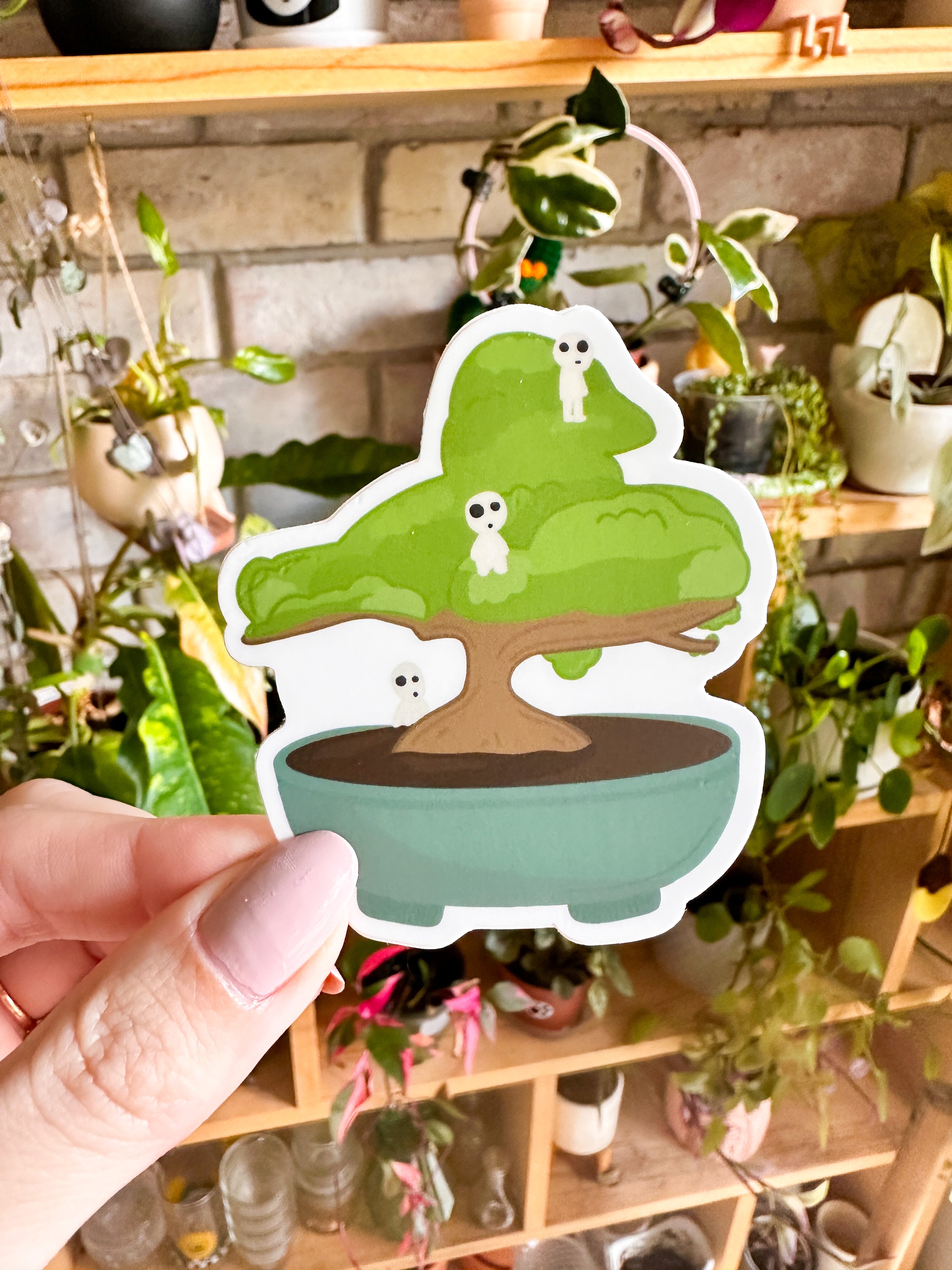 bonsai tree sticker Forest Sprits on a Bonsai Tree Sticker