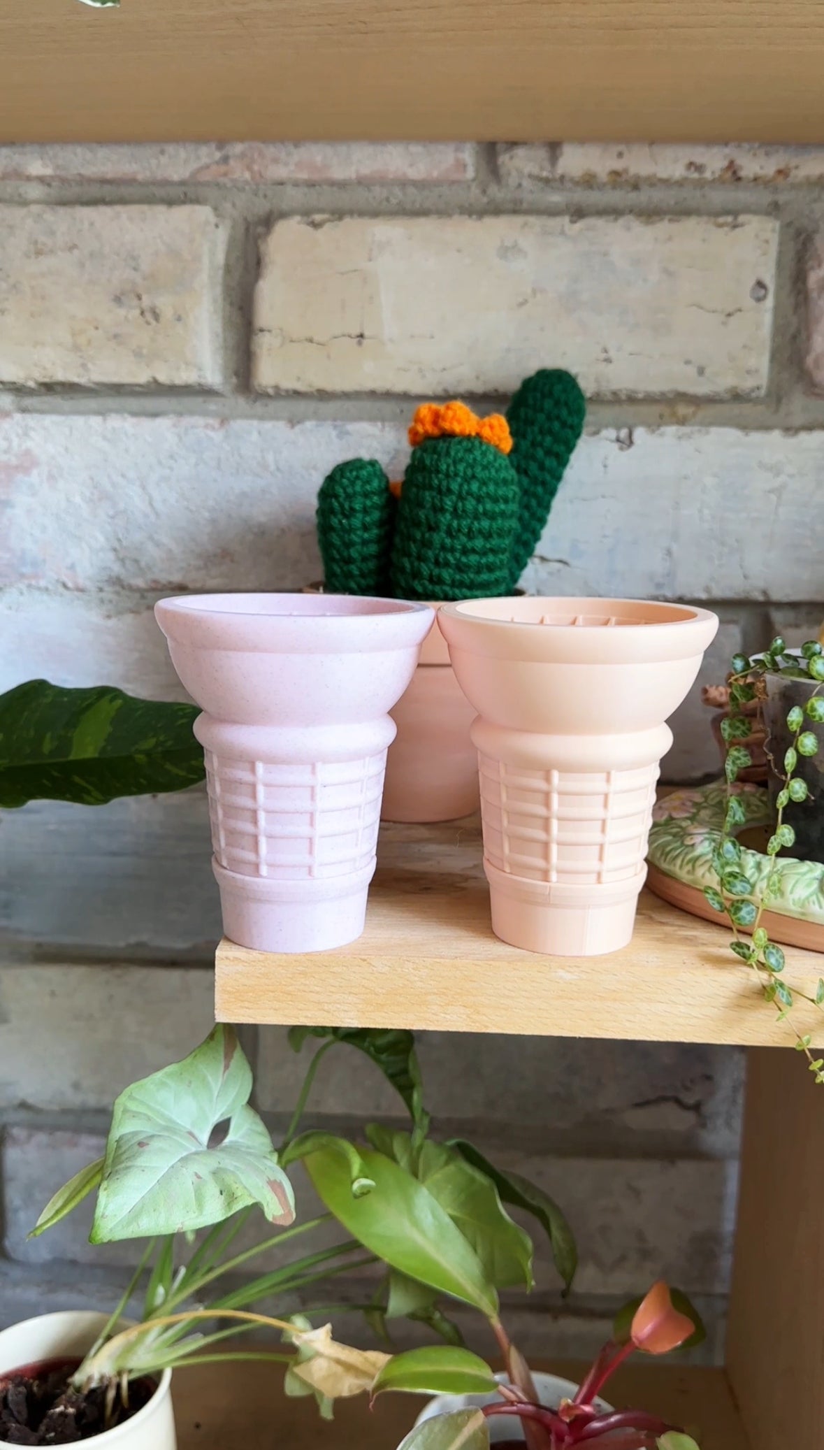 3d print pot plant Ice Cream Cone 3D Printed Pot – The Happy Plant Co