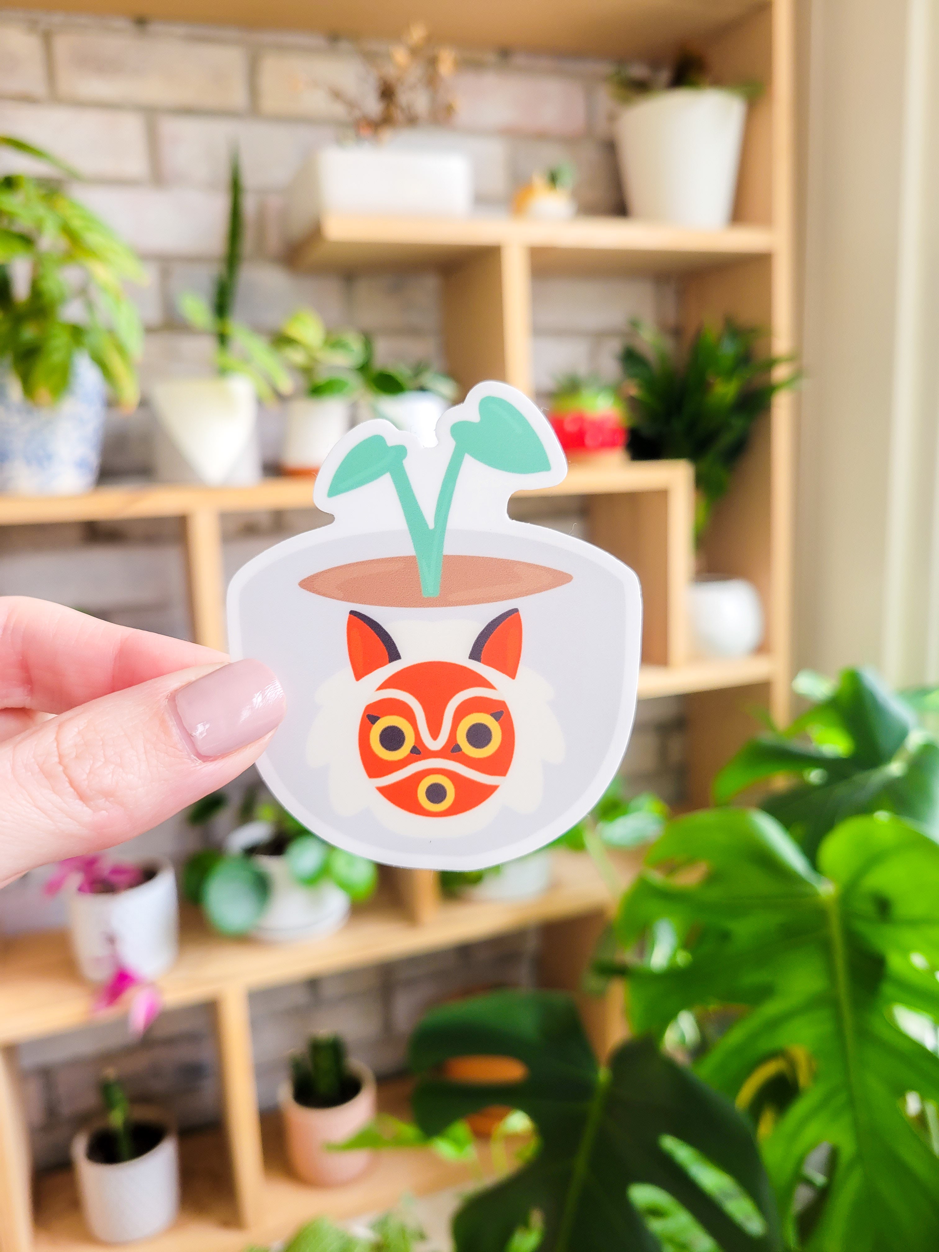 Cute Character Planter Stickers