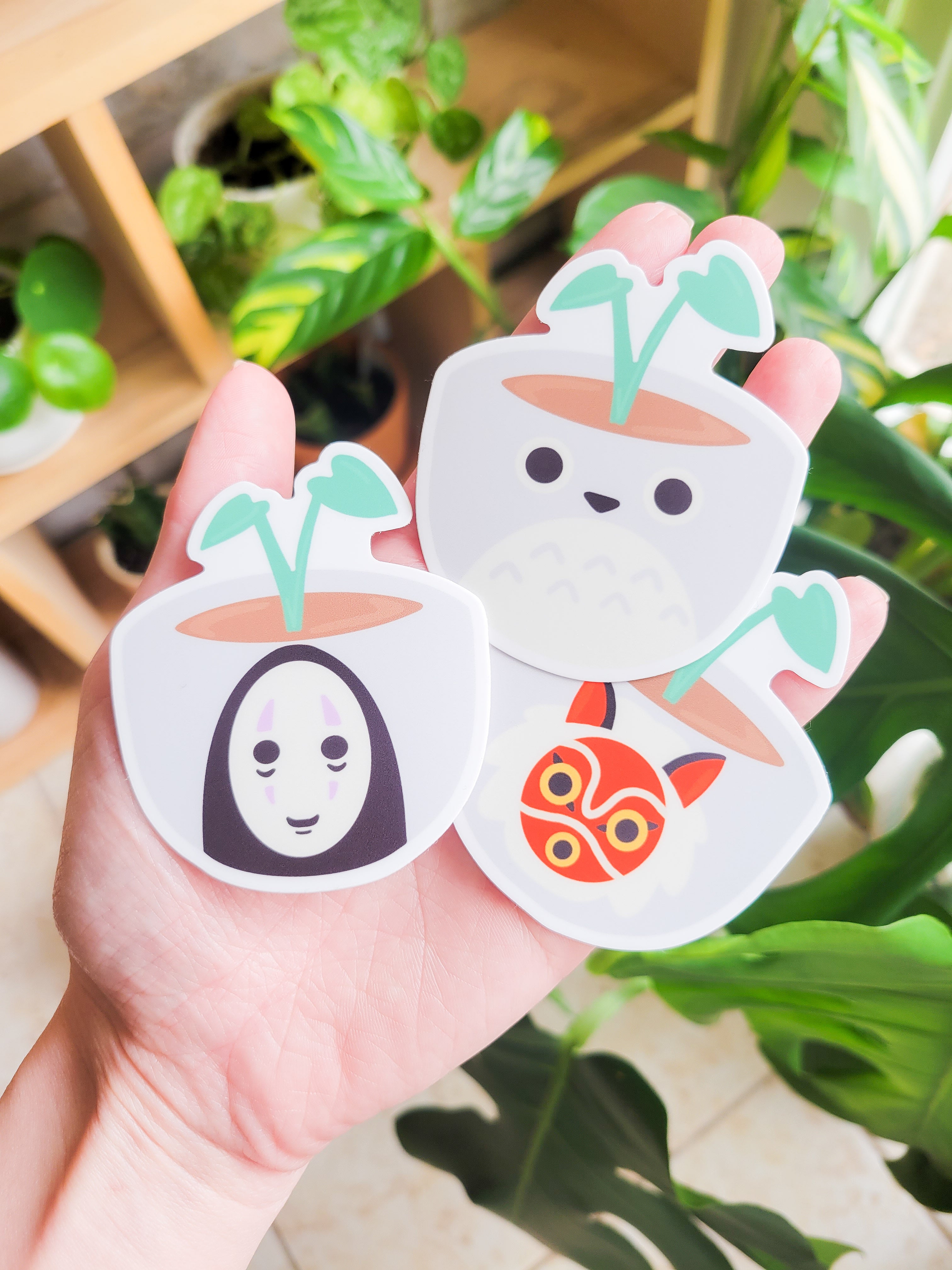 Cute Character Planter Stickers